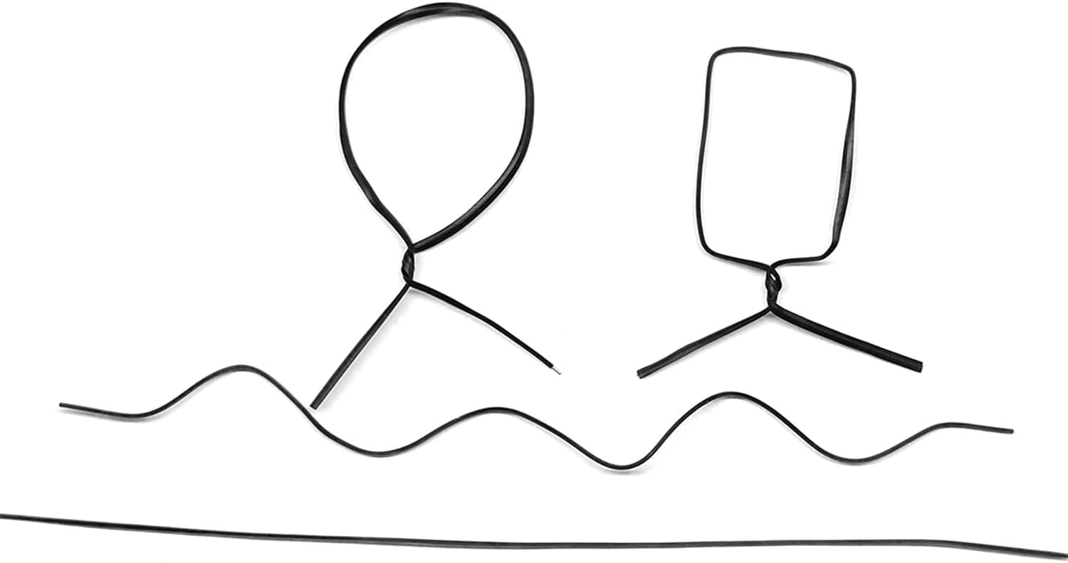 1000 pcs 8 inch Black Cable Twist Ties Plastic Twist Ties with Rugged Metal Innercores Reusable Fastening Cable Cord Wire Ties-VerdiqueGarden