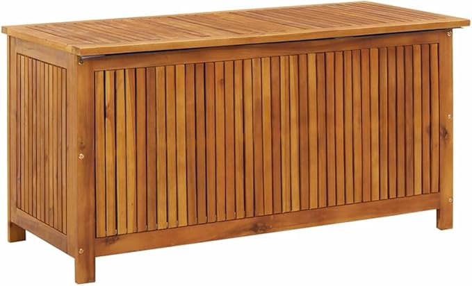 vidaXL Outdoor Storage Box - Wooden Deck Cabinet for Patio/Garden with Water-Resistant Lining, Farmhouse Style-VerdiqueGarden