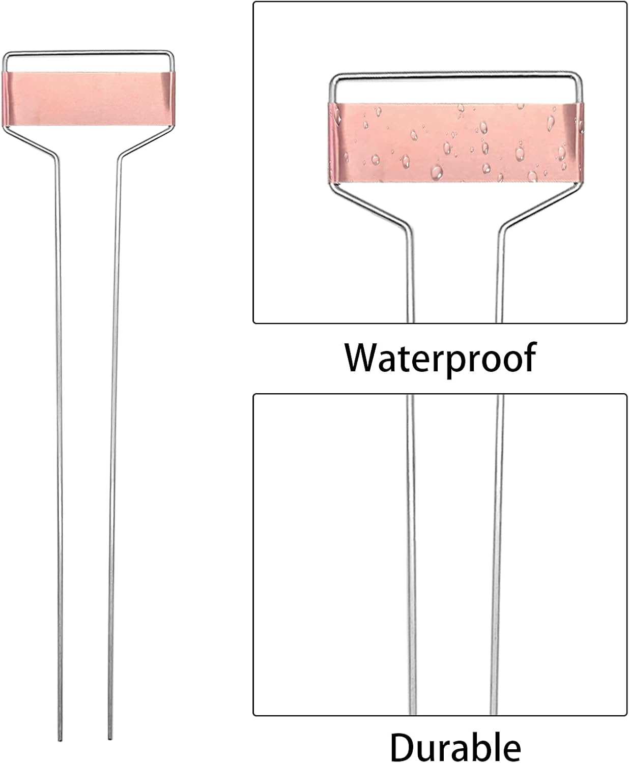 Wehhbtye 20 PCS 10 Inch Metal Plant Label Stakes-Copper Metal Plant Tags,High Copper Plate Plant Labels,Coppers Plant Tags with 1 Maker Pen for Flowers, Vegetables, Seedlings, Seed,etc-VerdiqueGarden