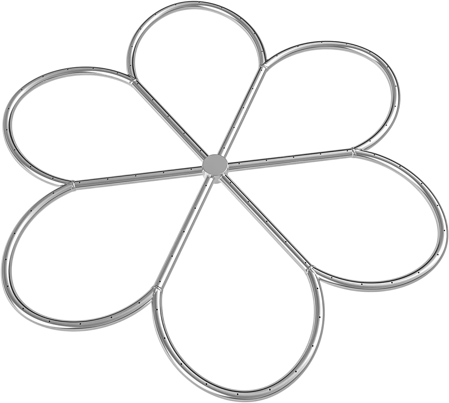 Skyflame 36-Inch Fire Pit Burner, 304 Stainless Steel Flower-Shape Burner Ring for Fire Pit, Natural Gas & Propane Fireplace, Max BTU 443K-VerdiqueGarden