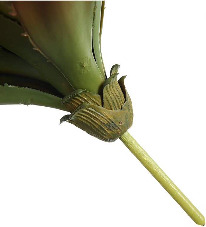 JUSTOYOU Large Artificial Succulents Aloe Plants Real Touch Fake Flowers Unpotted for Home Wedding Festival Arrangement (1, Green-Red)-VerdiqueGarden