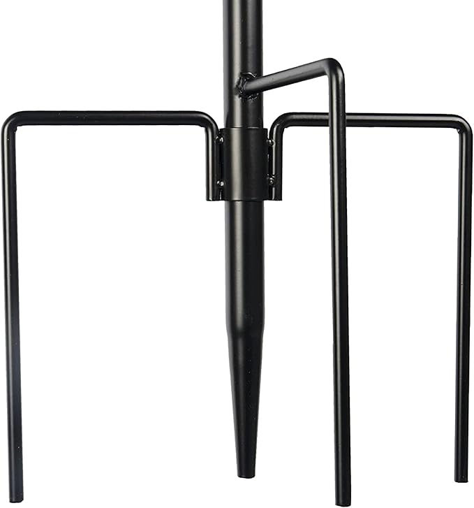 Ashman Deluxe Bird Feeding Station (1 Pack) Bird Feeders for Outside - Multi Feeder Pole Stand Kit with 4 Hangers, Bird Bath and 3 Prong Base for Attracting Wild Birds - 22 Inch Wide x 92 Inch Tall.-VerdiqueGarden