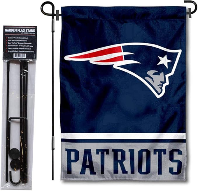 WinCraft New England Patriots Garden Flag with Stand Holder-VerdiqueGarden