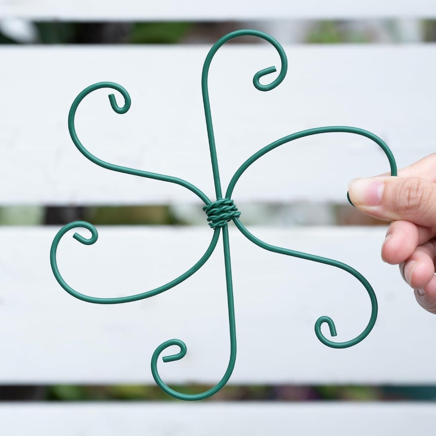 Monstera Plant Stem Support - 5 Pack 6.5"x6.5" Green Metal Stem Stabilizers, Adjustable Ring Clamps for Indoor Plants, Fishbone Cactus, Turtle Shell Bamboo & Climbing Vines-VerdiqueGarden