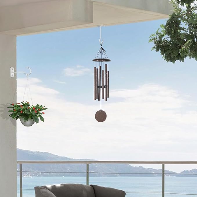 Plant Hook 6inch,Plant Hanger Shepherds Plant Bracket for Wall Hanging Wind Chimes Lanterns,Bird Feeder,Flower Basket,Home Decor Indoor & Outdoor 2 Pack-VerdiqueGarden