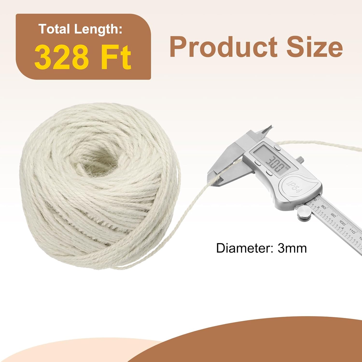 uxcell 328 Feet Natural Jute Twine String,3mm Thin Garden Twine Rope Colored Plant String Cord for DIY Art Crafts Gift Wrapping Decoration Packing Gardening Plant Hanger,White-VerdiqueGarden