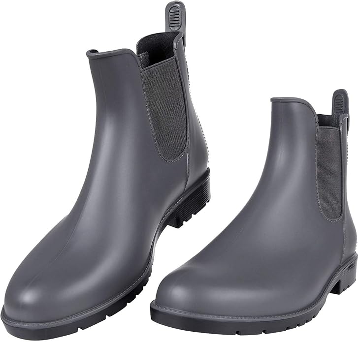 Asgard Women's Ankle Rain Boots Waterproof Chelsea Boots-VerdiqueGarden