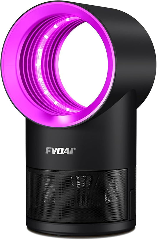 Fruit Fly Trap for Indoors, Fly Traps Indoor for Home Bug Zapper Indoor Insect Trap with Time Setting,Suction, Bug Light & 1 Pcs Sticky Glue Boards (Pink)-VerdiqueGarden