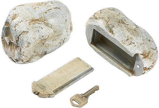 Hide-A-Key Fake Rock Security Safe Storage,Looks and Feels Like a Real Rock Spare Key,Safely Hiking Your Spare Key Outdoor,Yard or Garden Diversion Safes,Outdoor Statue.-VerdiqueGarden