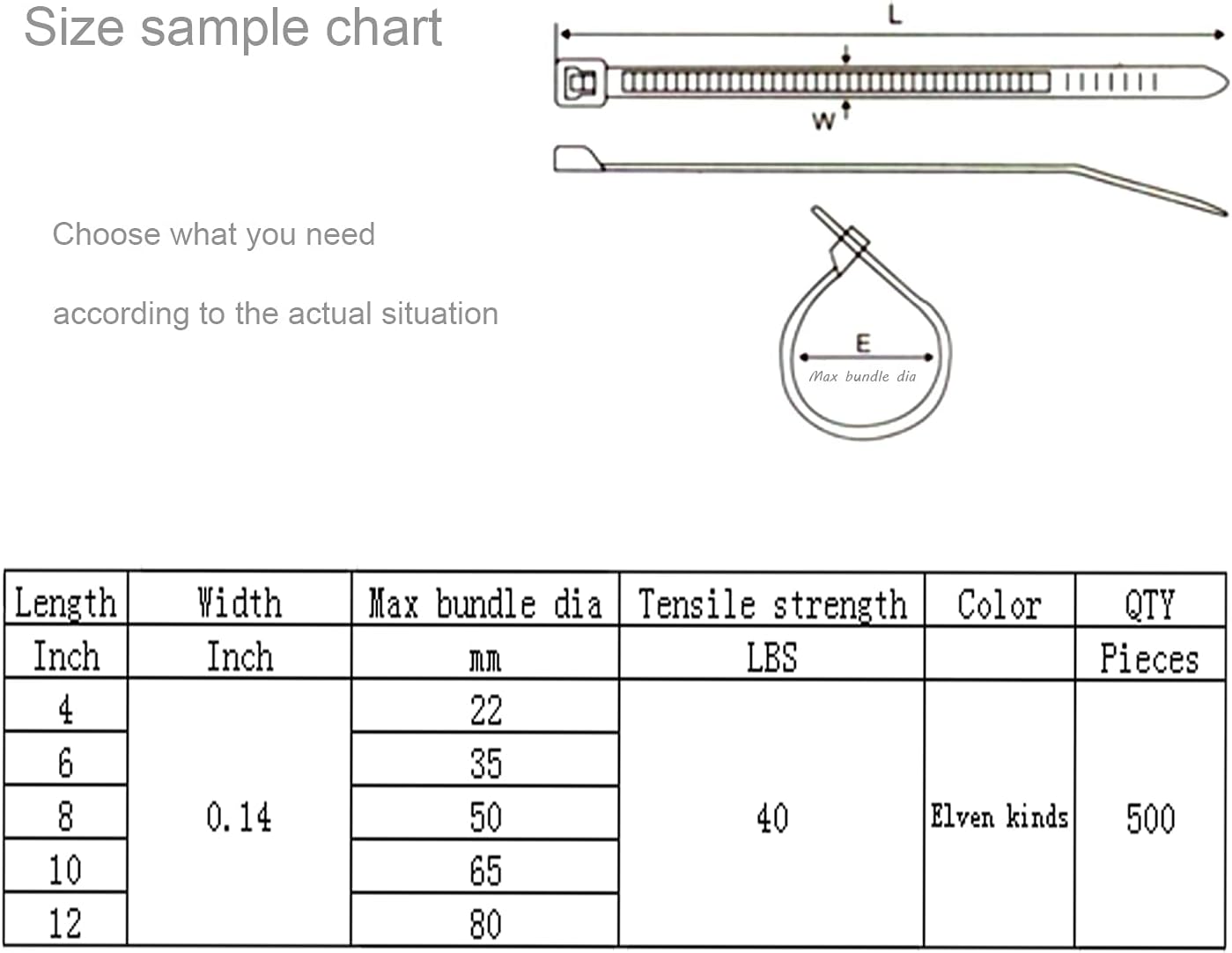 XINGO 8 Inch Green Cable Zip Ties (500 Pack), 40 Lbs Tensile Strength-Heavy Duty, Self-Locking Nylon Plastic Nylon Wire Ties for indoor and outdoor use-VerdiqueGarden