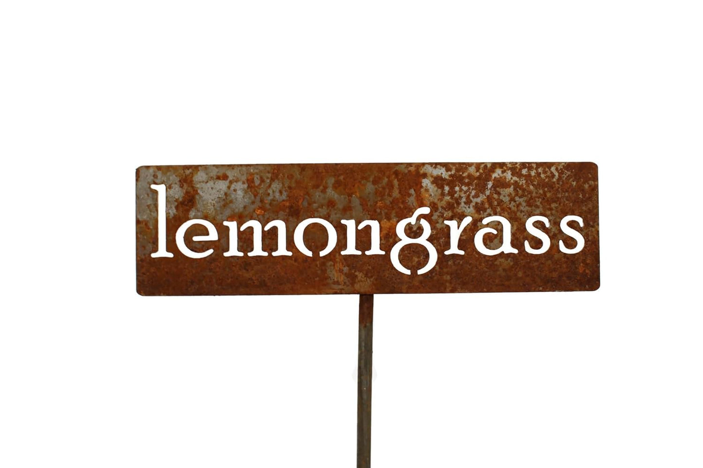 Classic Metal Garden Markers 19 Inches Tall (lemongrass, Naturally Rusted)-VerdiqueGarden