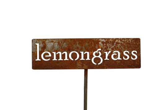 Classic Metal Garden Markers 19 Inches Tall (lemongrass, Naturally Rusted)-VerdiqueGarden