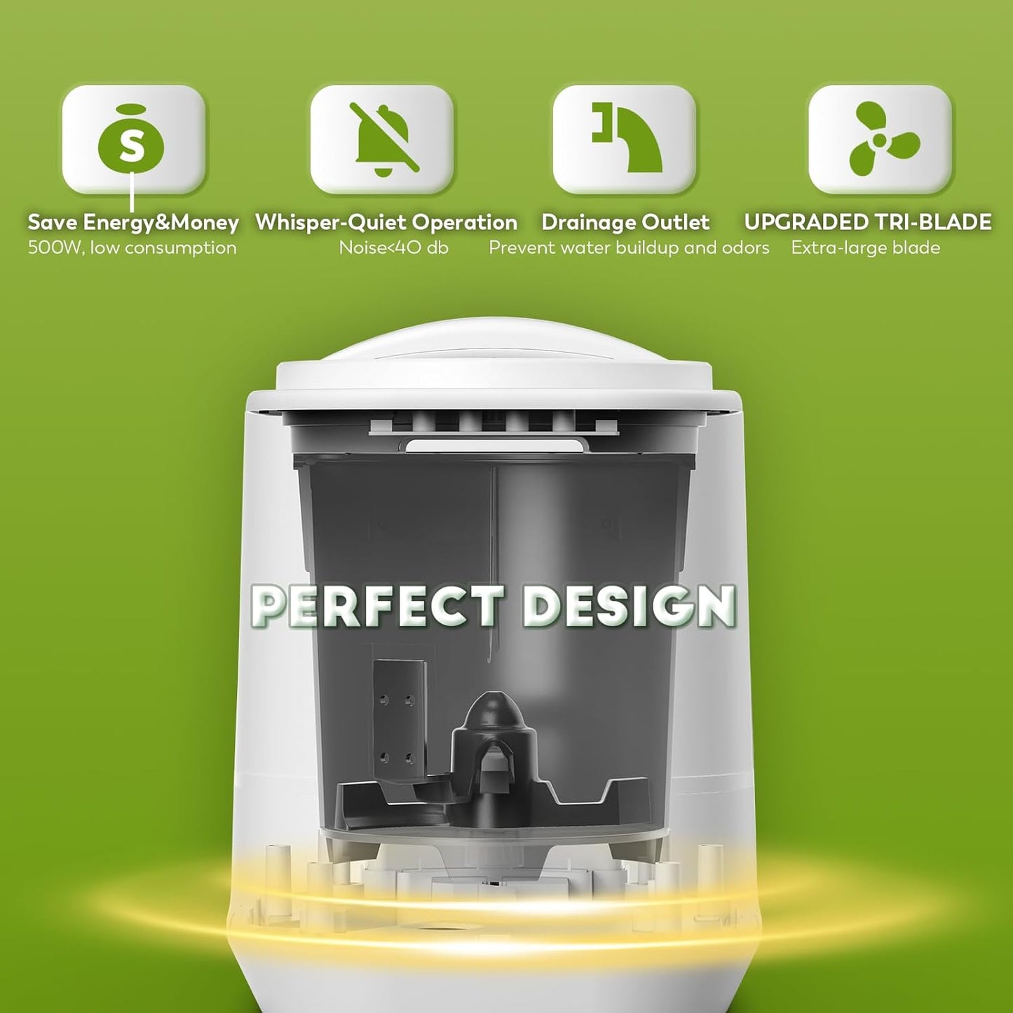 Electric Composter for Kitchen,4.2L Smart Compost Bin with 2 Carbon Filters,Quick Composting Machine Turn Food Waste to Fertilizer,Odorless/Auto-Cleaning/Outdoor&Indoor Countertop Food Waste Compost-VerdiqueGarden