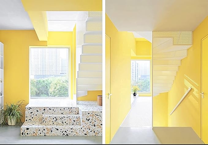 Dimoon 78.7''x17.7'' Yellow Peel and Stick Wallpaper Contact Paper Modern Self Adhesive Wall Paper Removable Renter Friendly Textured Solid Color Shelf Cabinet Vinyl Roll (78.7''x17.7'',Yellow)-VerdiqueGarden