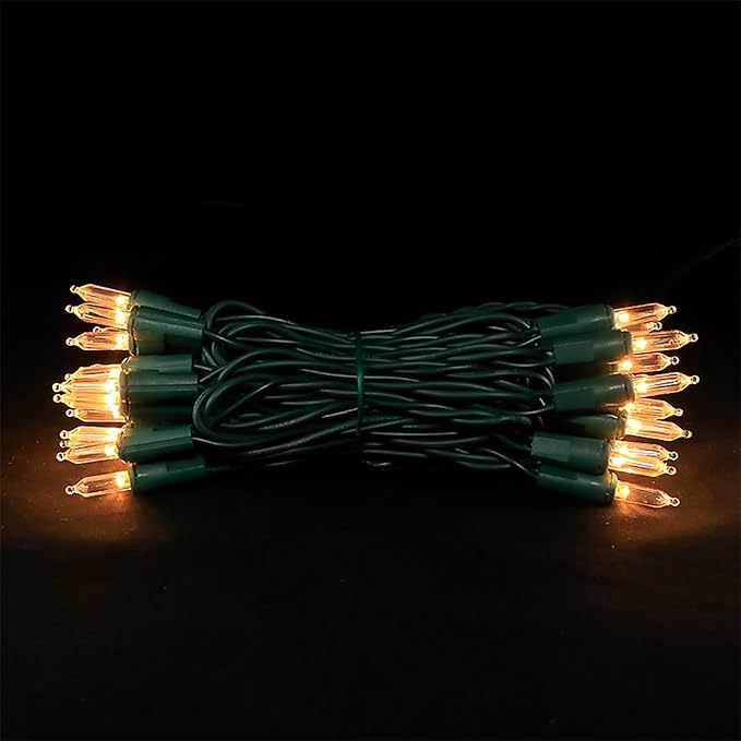 MULTI-SPARKING White LED Christmas Lights - 35 Count Warm White Christmas String Lights for Small Tree, Crafts, Holiday, Indoor/Outdoor Decorations, 11 Feet Green Wire, UL Certified, Connectable-VerdiqueGarden