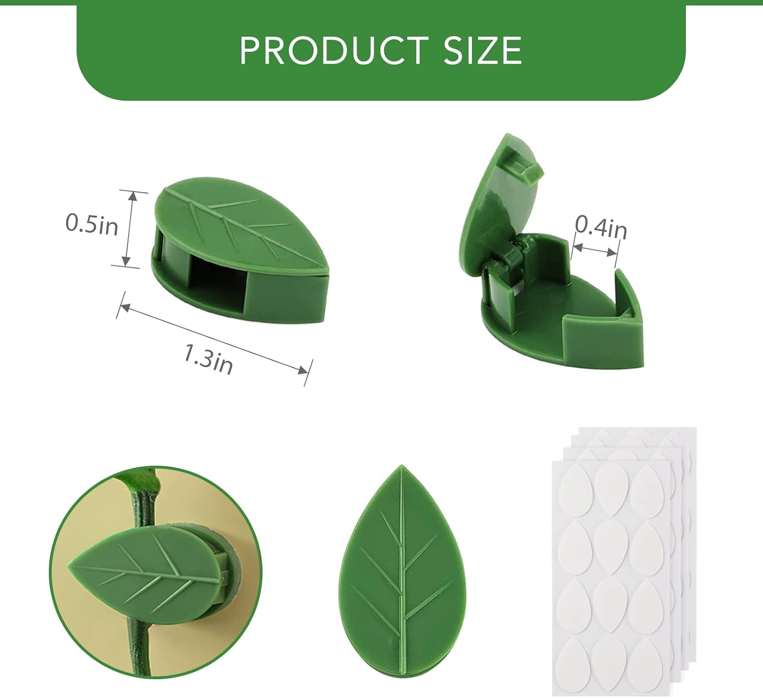 Plant Climbing Wall Fixture Clips 40 Pcs, Garden Vegetable Plant Support Binding Clip Invisible Wall Vines, Self-Adhesive Clips Plant Vine Traction for Indoor Outdoor Decoration-VerdiqueGarden