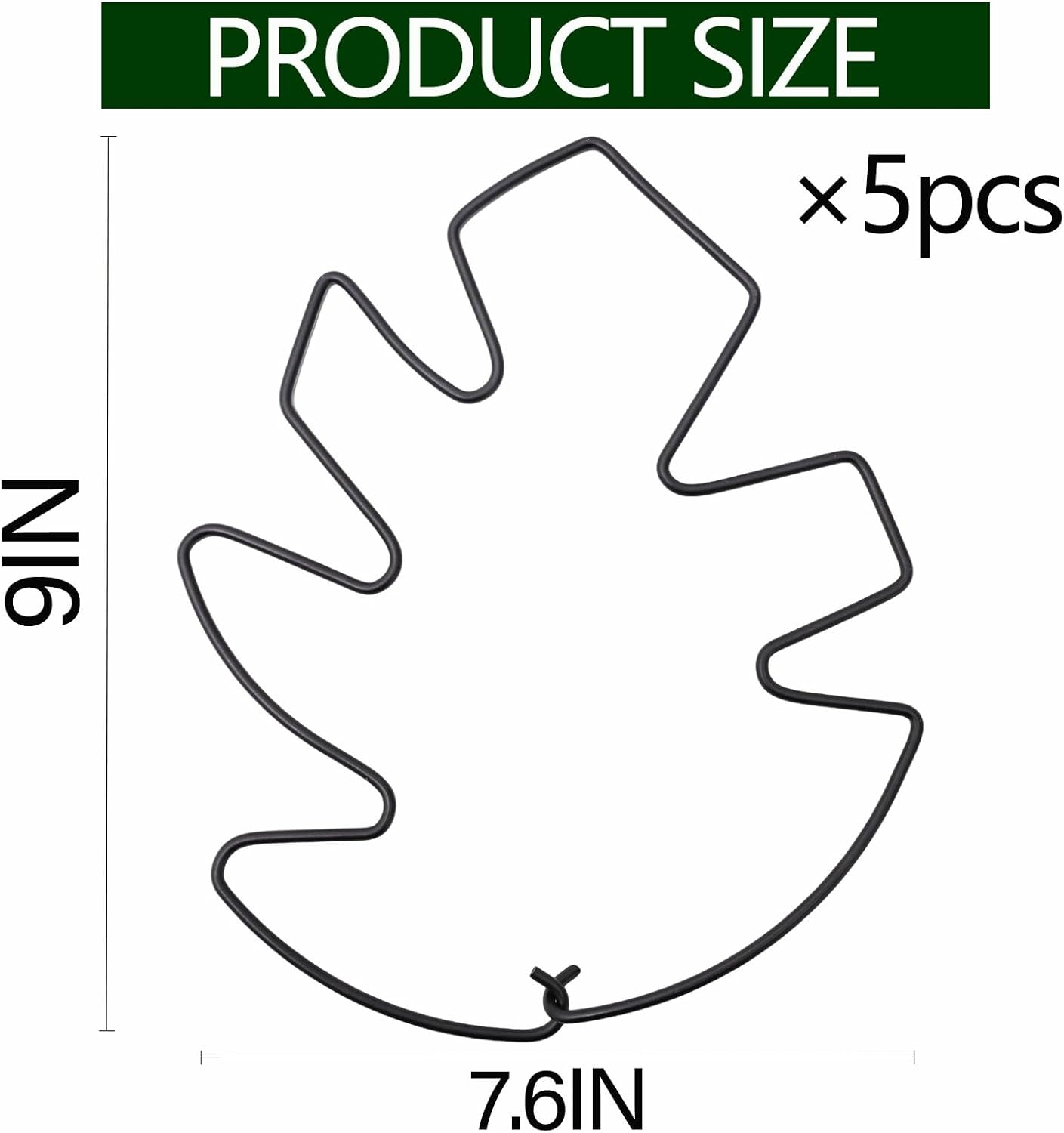 5PCS Black Monstera Plant Stem Support 9x7.6in - Adjustable & Durable Indoor Plant Stake for Cactus and Climbing Plants - Ideal Leaf Support for Gardening & Home Decor-VerdiqueGarden