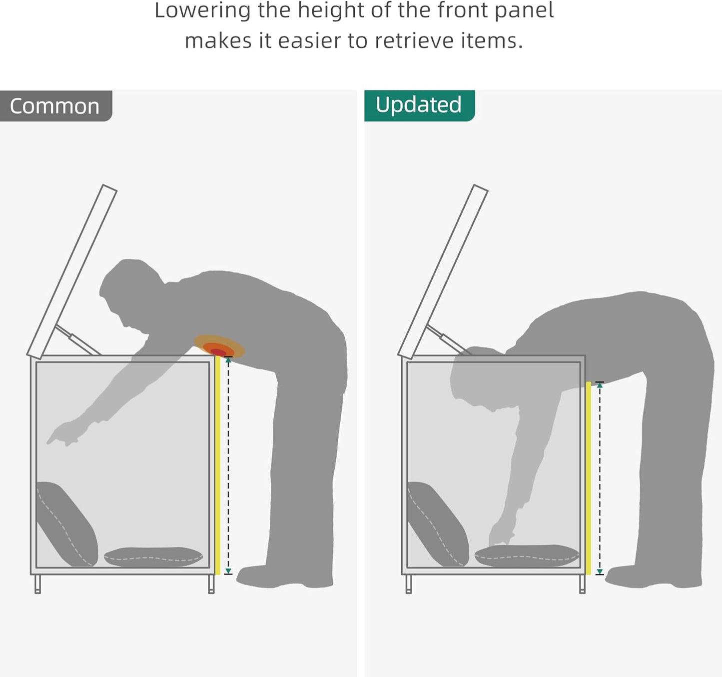 YITAHOME 230 Gallon Deck Box, XXL Wicker Outdoor Storage Box, All-Weather Storage Organizer for Patio Furniture, Outdoor Cushions, Pool Storage and Garden Tools (Grey)-VerdiqueGarden