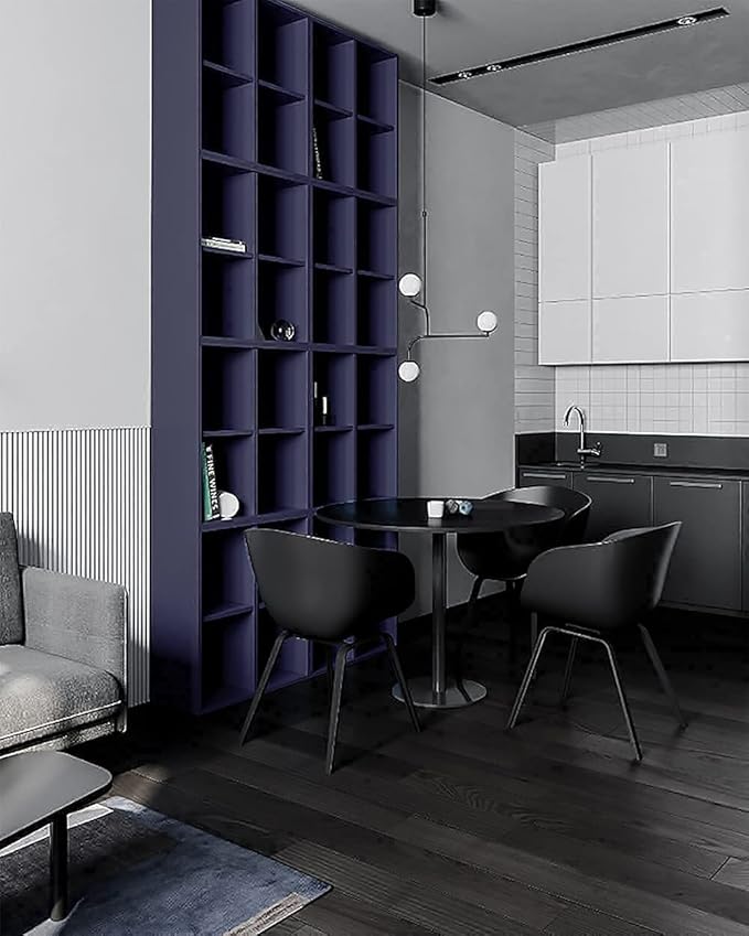 Dimoon 236''x17.7'' Blue Peel and Stick Wallpaper Contact Paper Modern Self Adhesive Wall Paper Removable Renter Friendly Textured Solid Color Shelf Cabinet Vinyl Roll (236''x17.7'',Tibetan Blue)-VerdiqueGarden