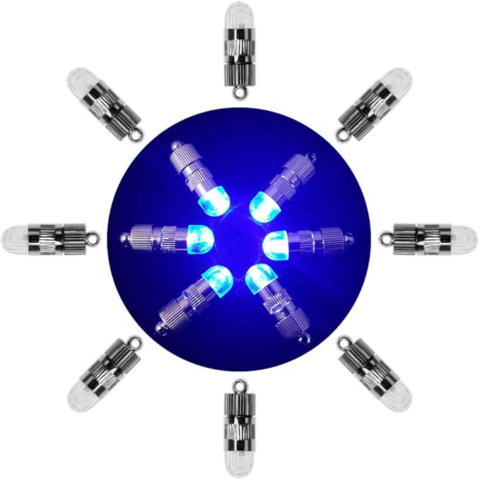 SumDirect Pack of 12/30/50/100 Colorful LED Mini Non-Blinking Lights for Paper Lanterns Balloons Floral Wedding Halloween Christmas Party Decoration Centerpieces (12, Blue)-VerdiqueGarden