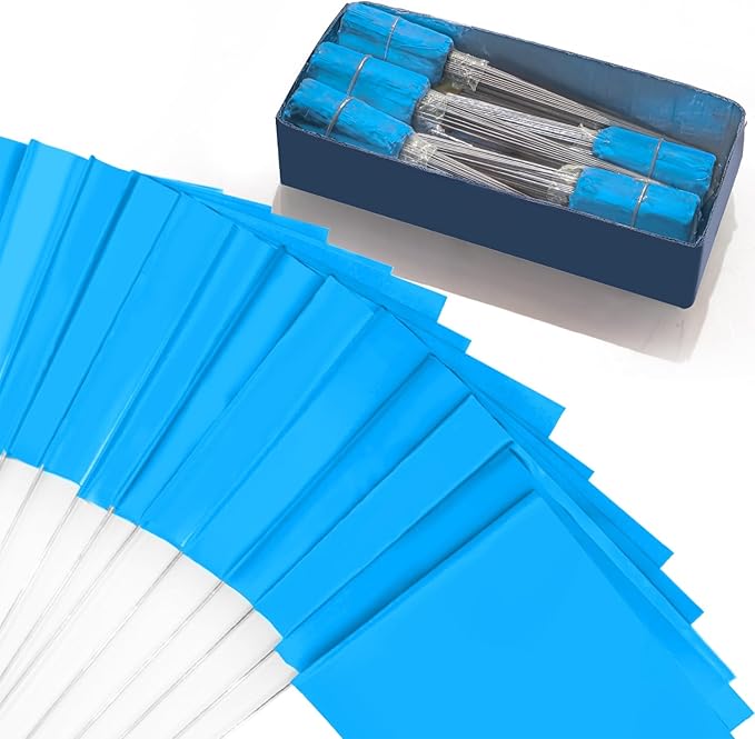 Zozen Marking Flags, Blue Color/1000 Pcs/15x4x5 Inch, Yard Flags for Lawn & Irrigation & Landscape & Sprinkler & Survey & Dog Training.-VerdiqueGarden