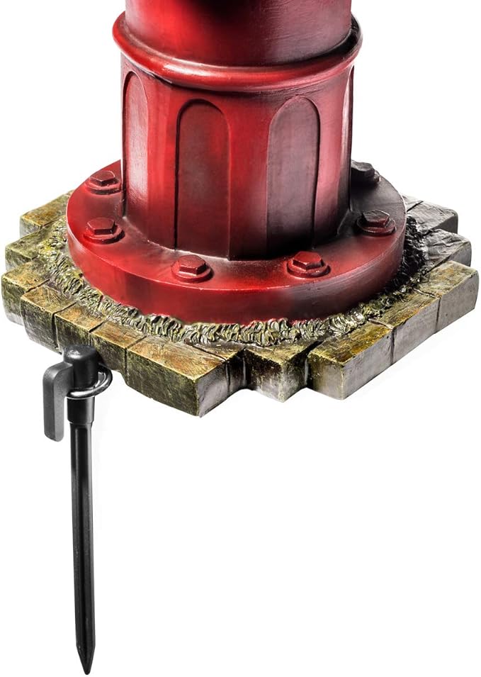 Dog Fire Hydrant Garden Statue with 2 Stakes, 14 Inches (Small)-VerdiqueGarden