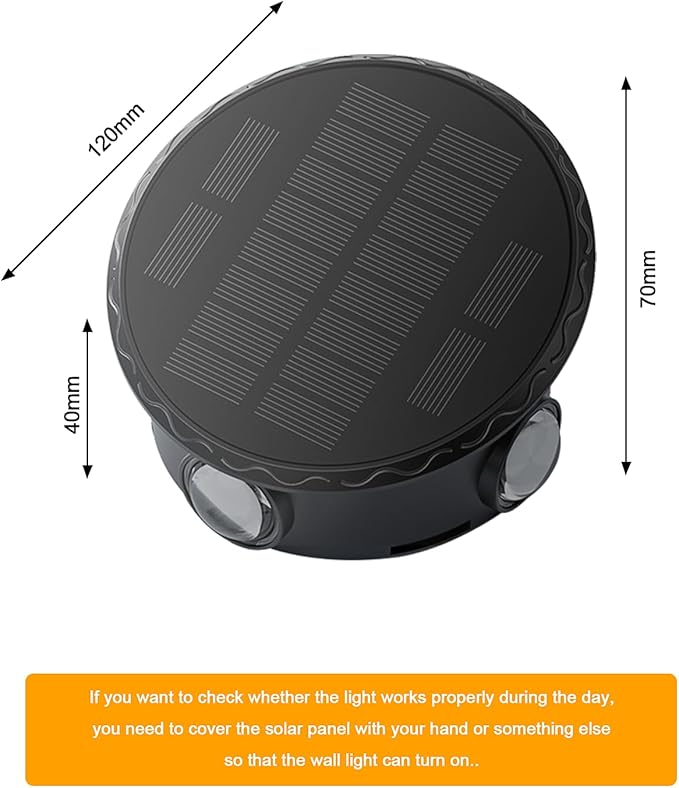 Outdoor Wall Lights - 4 LED Solar Lights for Outside - IP65 Waterproof-RGB Multicolor - Auto On/Off - 1200mAh Battery, Use on The Fence, Patio, Yard, Garden, Porch&More 2 Pack (Warm Color)-VerdiqueGarden