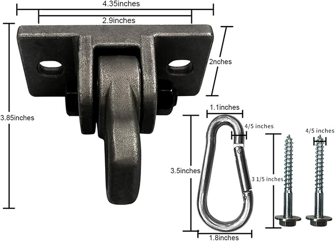 Heavy Duty Metal Color Swing Hangers Screws Bolts Included Over 5000 lb Capacity Playground Porch Yoga Seat Trapeze Wooden Sets Indoor Outdoor 2 Pack-VerdiqueGarden