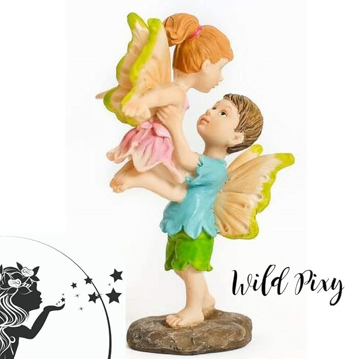 WILD PIXY Miniature Fairy Figurine - Fairy Garden Fairies with an Inspiration Theme, Includes A Fairy Poem and Gift Box, Gorgeous Miniature Garden Decoration for Indoor or Outdoor Fairy Gardens-VerdiqueGarden