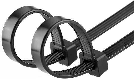 Heavy Duty 24 Inch Zip Ties, 30 Pack - Extra Long Black Cable Ties for Outdoor Use, 200 LB Tensile Strength, Durable Plastic Wire Ties-VerdiqueGarden