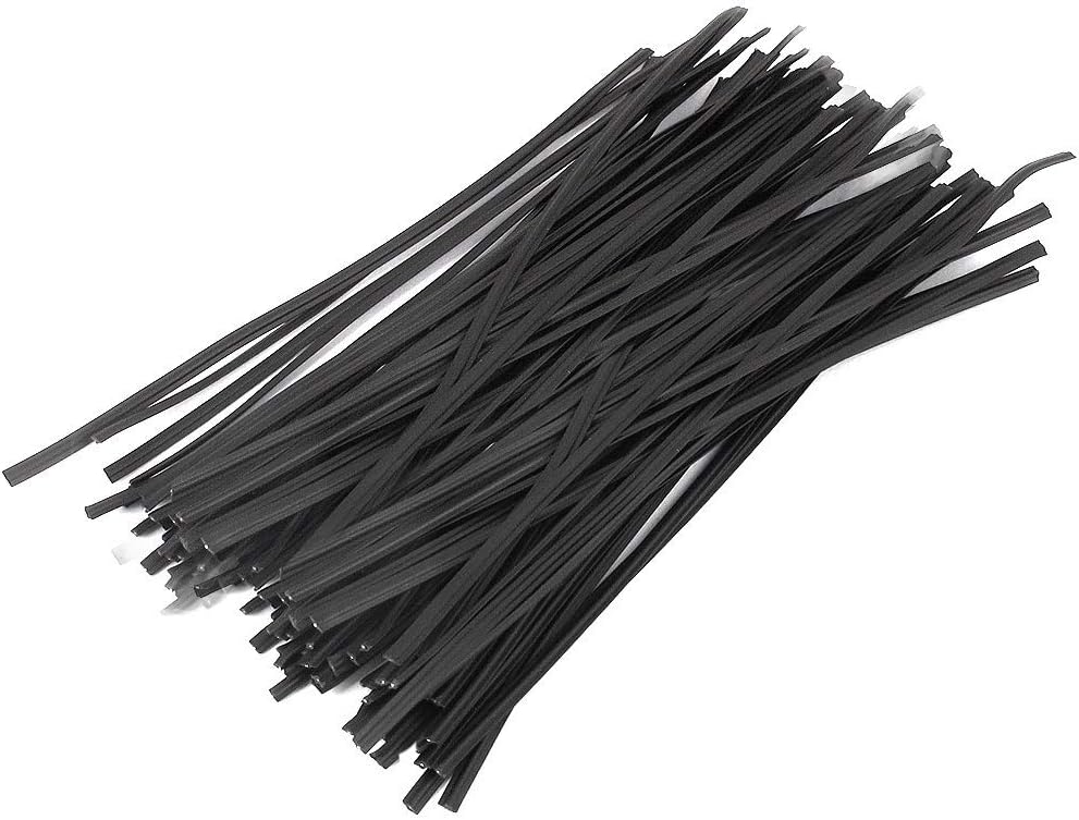 Plastic Black 6" Twist Ties, Reusable Cable Ties,Long Garbage Bag Twist Ties, Trash Bag Coated Ties, Twisty Ties for Organizing, Plant Hollding, Office, Christmas Tree (500 Pcs/6 inch)-VerdiqueGarden