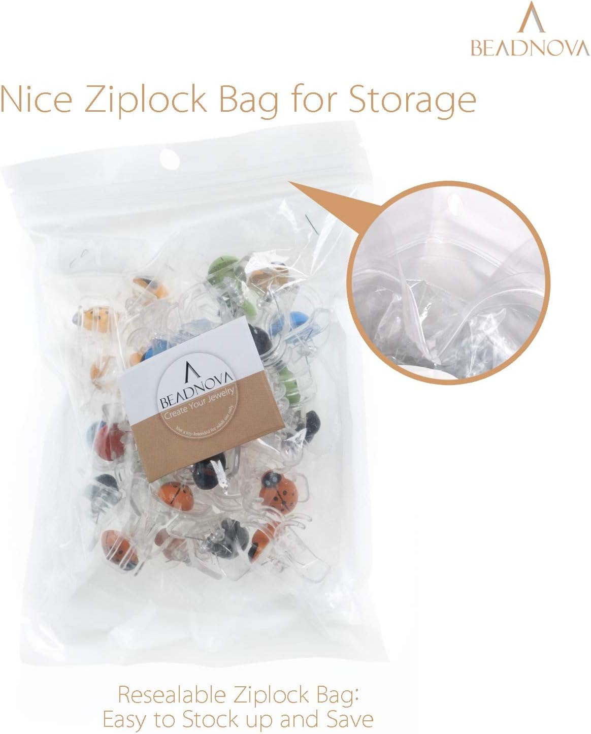 BEADNOVA Orchid Clips 30Pcs Ladybug Plant Clips Orchid Support Clips Vine Clips Plant Clips for Support Flower Orchid Vine (Mix Color, 30PCS)-VerdiqueGarden