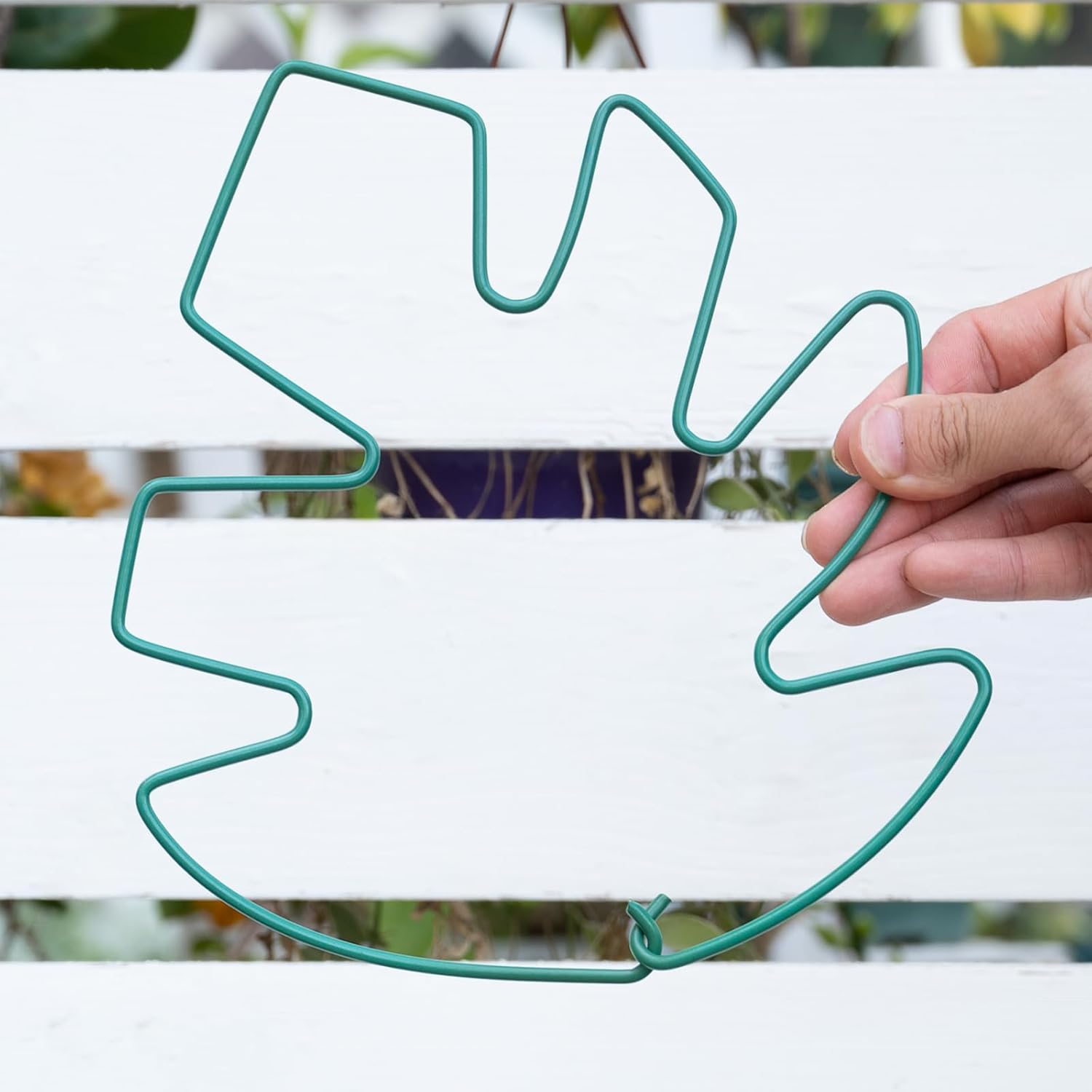 5PCS Green Monstera Plant Stem Support - 11x9.4 Adjustable Fishbone Cactus Stake Holder, Durable, Sturdy Design, Easy Installation, Gentle Grip for Indoor Plants-VerdiqueGarden