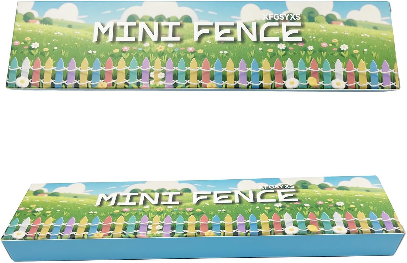 35 Inches Mini Fairy Garden Fence DIY Christmas Small Wood Decorative Picket Fence Micro Landscape Miniature Ornaments for Dollhouse, Crafts, Diorama Project, Plant Pot, White-VerdiqueGarden