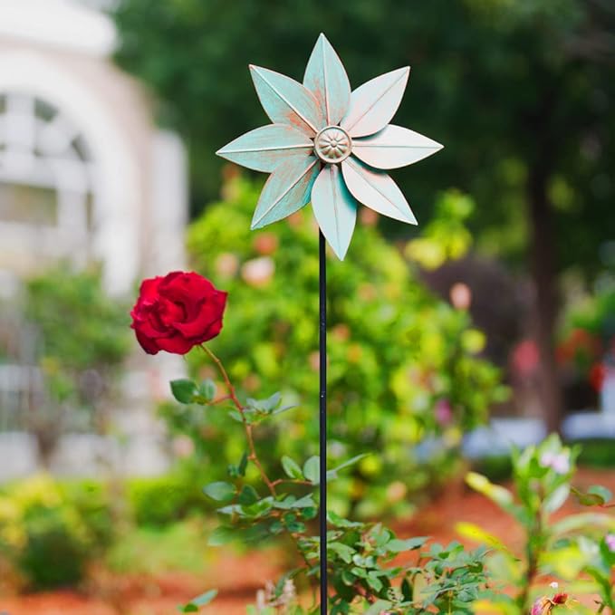 DREAMYSOUL Pinwheels for Yard and Garden, 38 Inches Metal Kinetic Wind Spinner for Outdoor Garden Patio Yard Decor-VerdiqueGarden