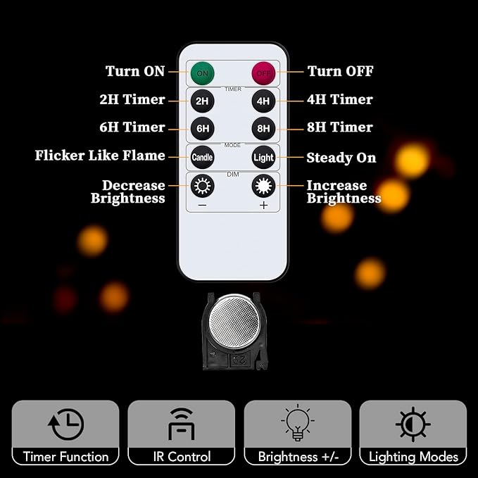 Metaku Flameless Flickering Candles Battery Operated LED Candles Set of 9 Ivory with Remote & Timer for Halloween, Christmas, Bedroom, Home, Wedding, Birthday Decoration D2.2'' x H4''5''6''-VerdiqueGarden