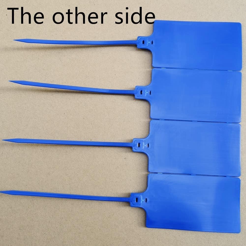 Plastic Seals Shipping Tags Logistics Use Big Sign Tie Large Label Tie, 255mm Total Length, Package of 100pcs (Navy Blue)-VerdiqueGarden