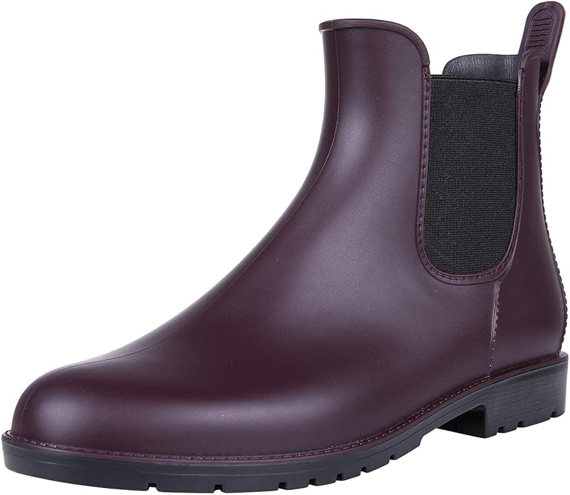 Asgard Women's Ankle Rain Boots Waterproof Chelsea Boots-VerdiqueGarden