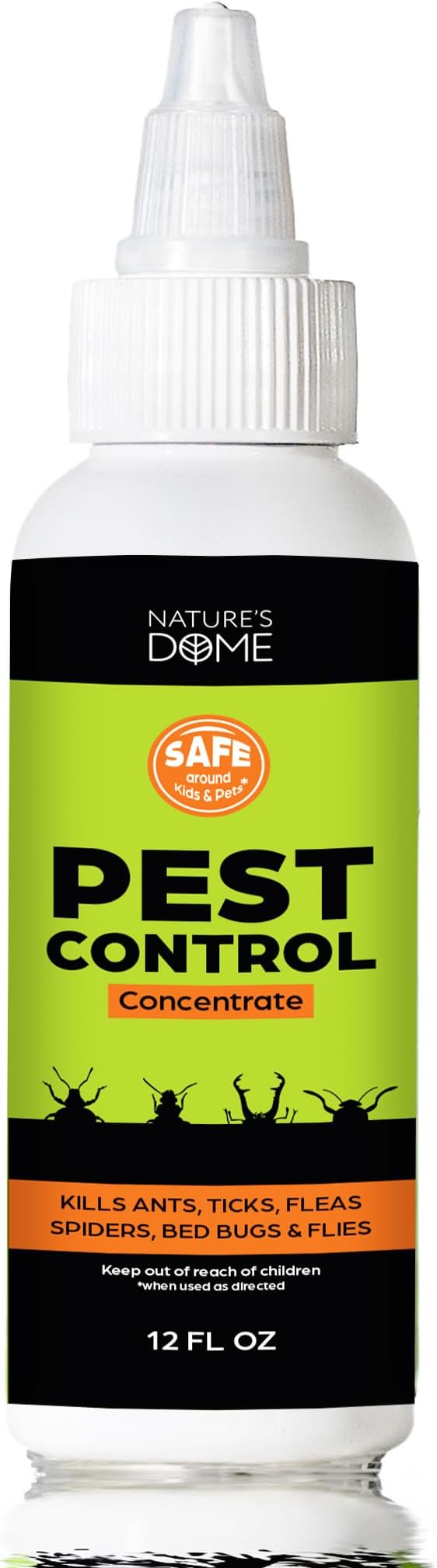 Nature's Dome 12 oz Pest Control Concentrate – Makes 1 Gallon – Eco-Friendly, Plant-Based Formula for Ant, Roach, Spider, Fly, Flea & Insect Control – Child & Pet Safe for Indoor/Outdoor Use-VerdiqueGarden