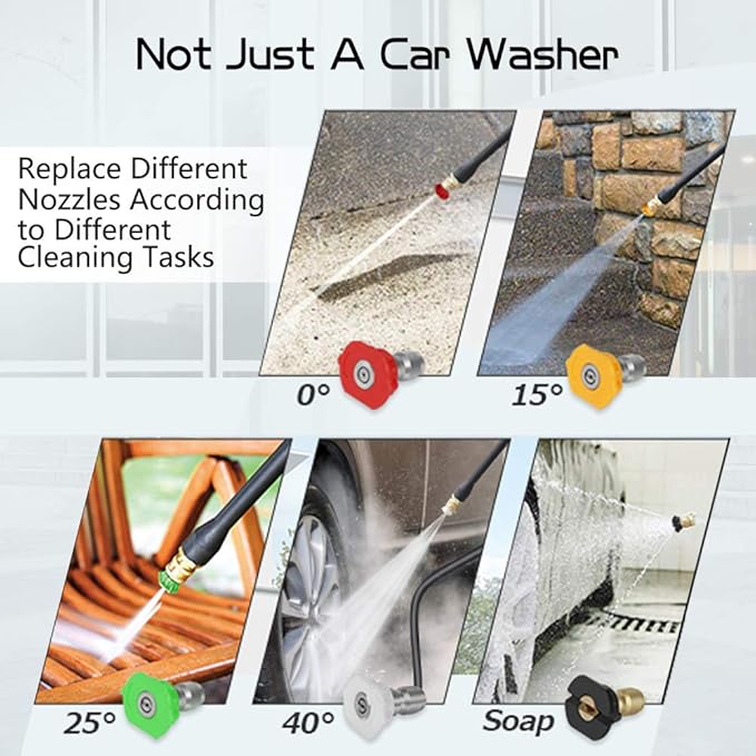 Gas Pressure Washer, 4200 PSI and 4.0 Max GPM Commercial Gas Power Washer, Spray Gun and Wand, 5 Nozzle Set, for Cars/Fences/Driveways/Homes/Patios/Furniture-VerdiqueGarden