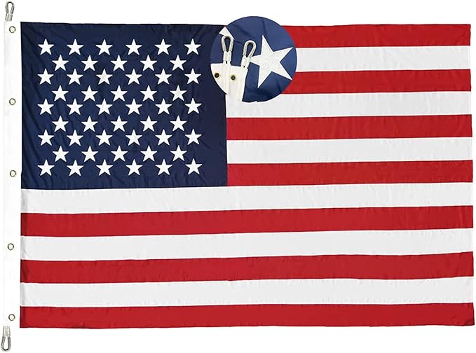 Homissor American Flag 15x25 Ft Large US Flags USA Giant United State Flag Heavy Duty Outdoor Embroidered Stars for All Weather High Wind Sewn Stripes With Brass Grommets-VerdiqueGarden