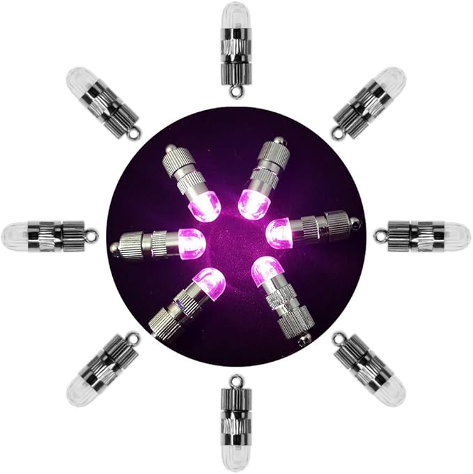 SumDirect Pack of 12/30/50/100 Colorful LED Mini Non-Blinking Lights for Paper Lanterns Balloons Floral Wedding Halloween Christmas Party Decoration Centerpieces (12, Pink)-VerdiqueGarden