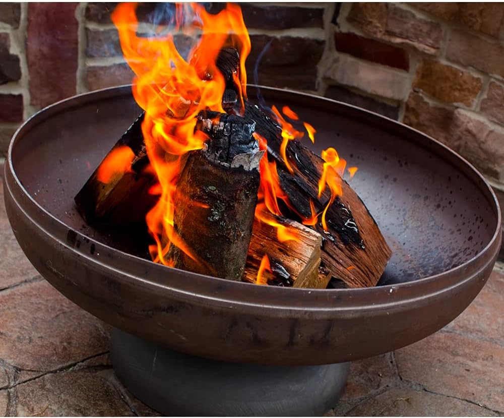 Patriot Fire Pit – Ohio Flame Wood Burning Outdoor Fire Pit - 24" Diameter (Made in USA)-VerdiqueGarden