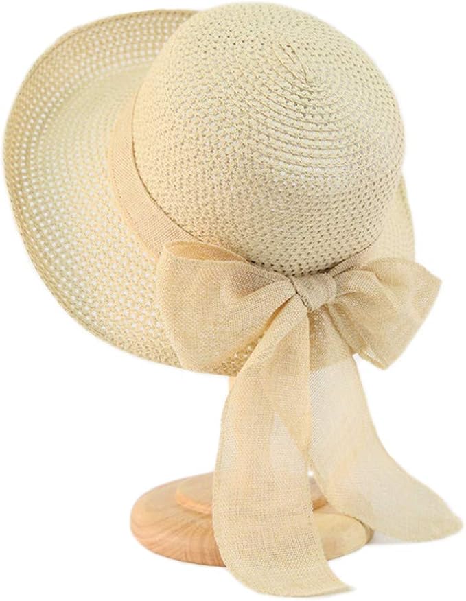 Cyiecw Women Floppy Sun Hats Fashionable Summer Wide Brim Cap BeachStraw Hat UV UPF50 Travel Packable Cotton-VerdiqueGarden