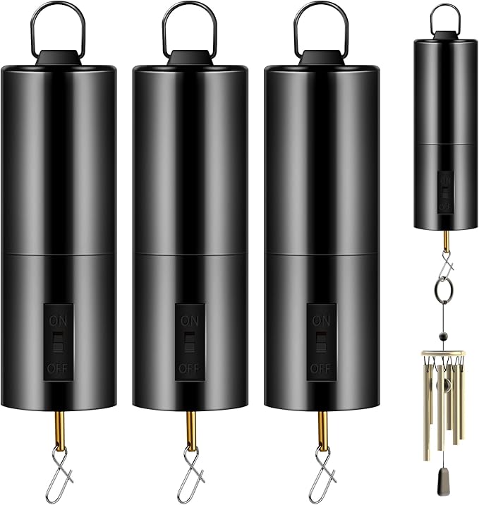 1 Piece Hanging Black Rotating Motor Wind Spinner Mobile Battery Operated Motor Multi-Purposes Rotatable Hook for Garden Decoration Accessory Supplies-VerdiqueGarden