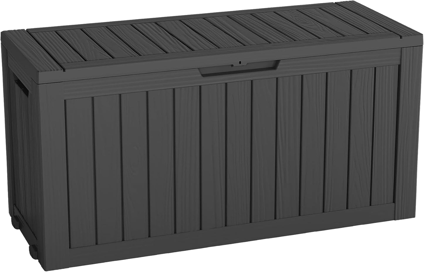 72 Gallon Deck Box Lockable Resin Outdoor Storage Box waterproof Outdoor Container for Patio Furniture Cushions, Pillow-VerdiqueGarden