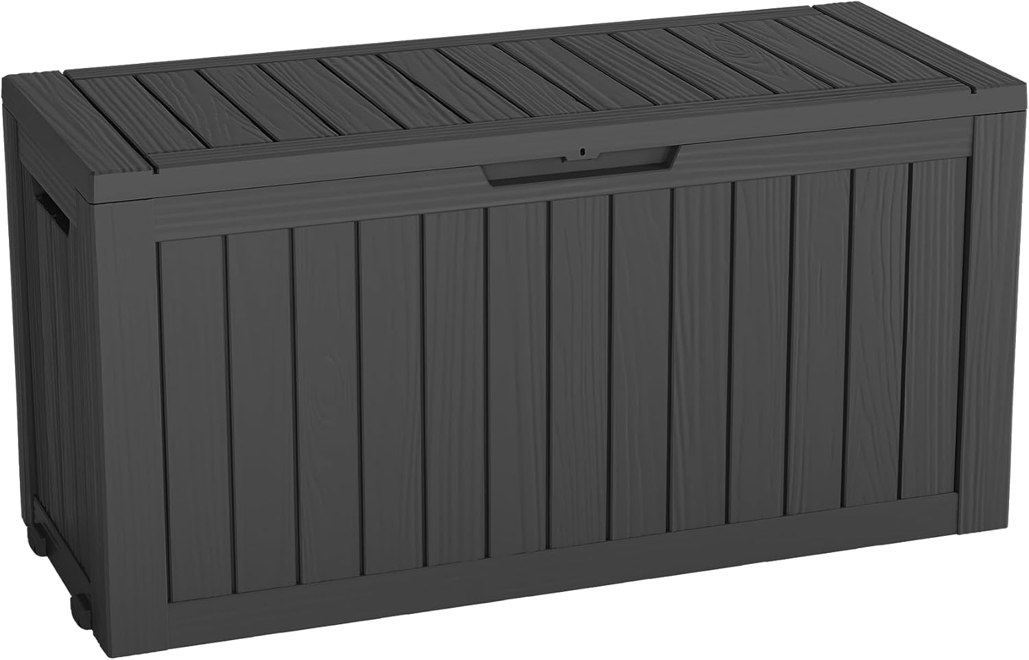 72 Gallon Deck Box Lockable Resin Outdoor Storage Box waterproof Outdoor Container for Patio Furniture Cushions, Pillow-VerdiqueGarden