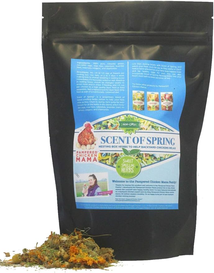 Nesting Herbs for Backyard Chickens 8 pounds - Scent of Spring - Keep Laying Hens Happy, Healthy and Relaxed-VerdiqueGarden