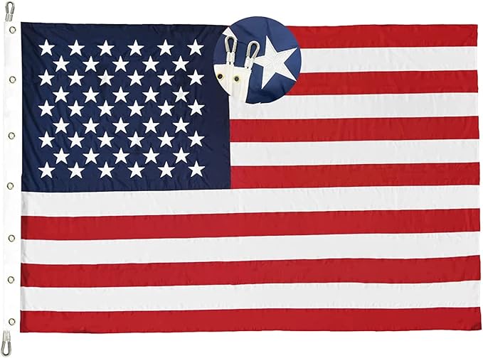 Homissor American Flag 20x30 Ft Large US Flags USA - Giant United State Flag Heavy Duty Outdoor Embroidered Stars for All Weather High Wind Sewn Stripes With Brass Grommets-VerdiqueGarden