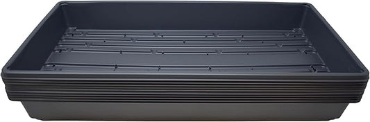10 Plant Growing Trays (WITH Drain Holes) - 20" x 10" - Perfect Garden Seed Starter Grow Trays: for Seedlings, Indoor Gardening, Growing Microgreens, Wheatgrass & More - Soil or Hydroponic-VerdiqueGarden